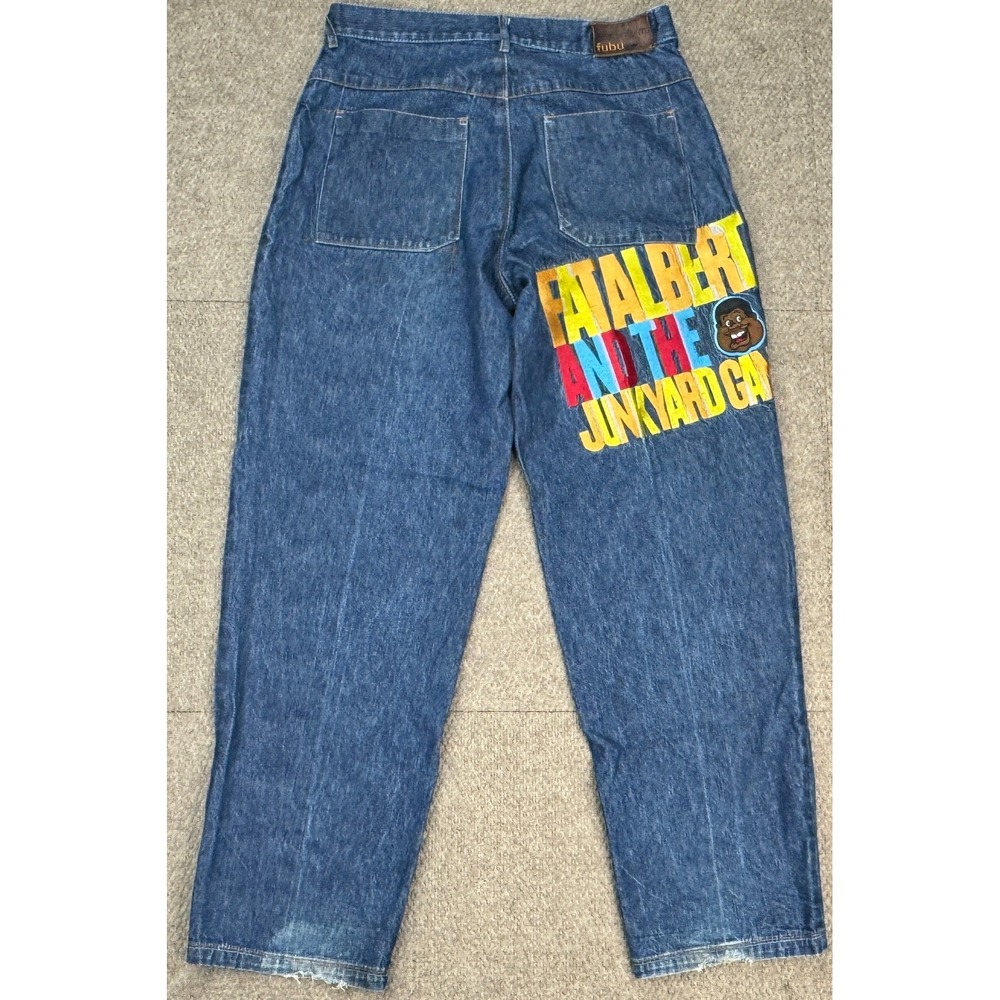 Fubu Platinum Fat Albert And The Junkyard Gang Vintage Men's Jeans Size 34x34